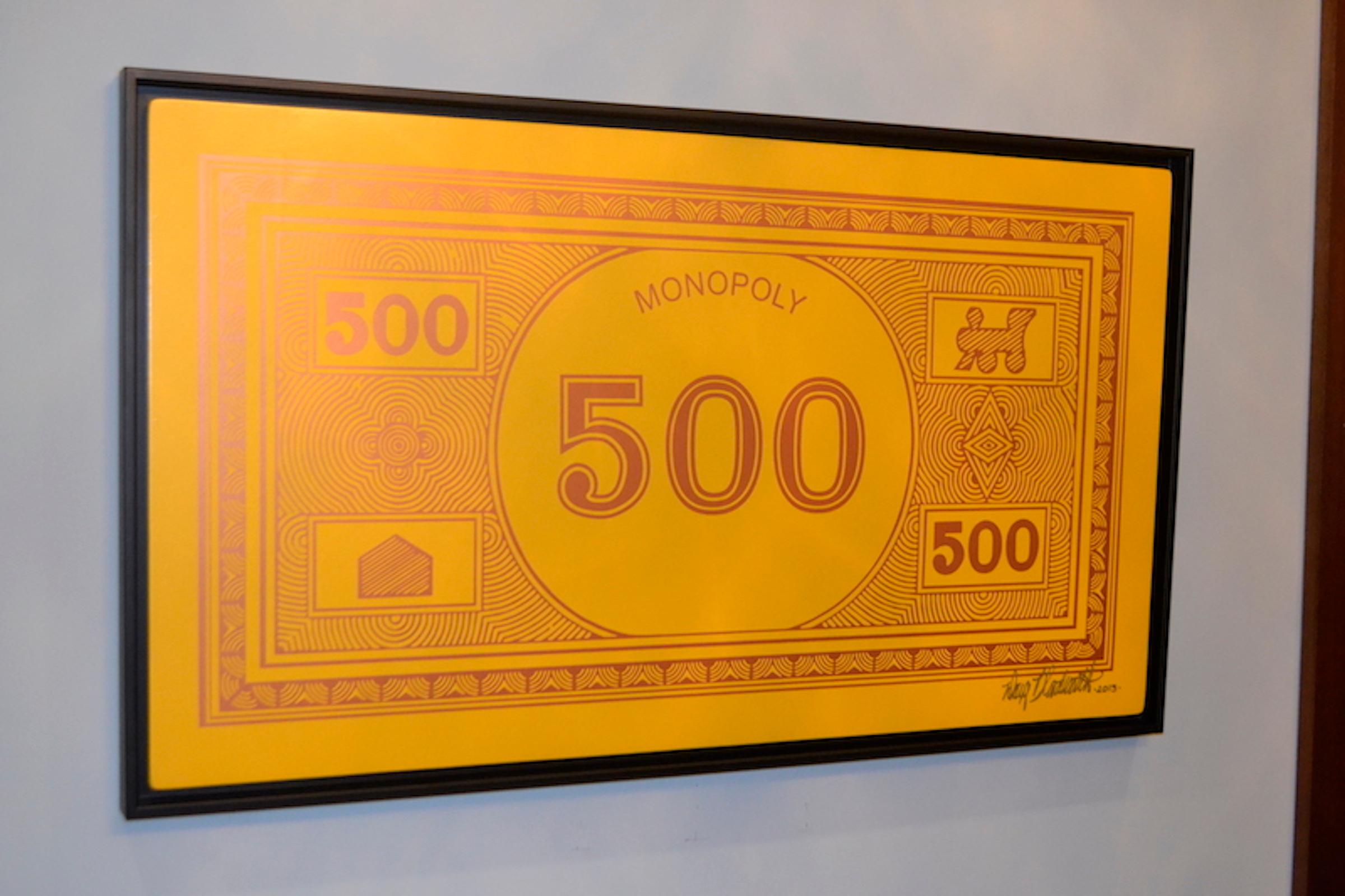 Monopoly 500 -- Giant Painting of Currency From Famous Board Game -- Licensed