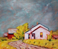 Peinture à l'huile « After the Rain » (après la pluie, ferme à tabac du Tennessee), Tennessee