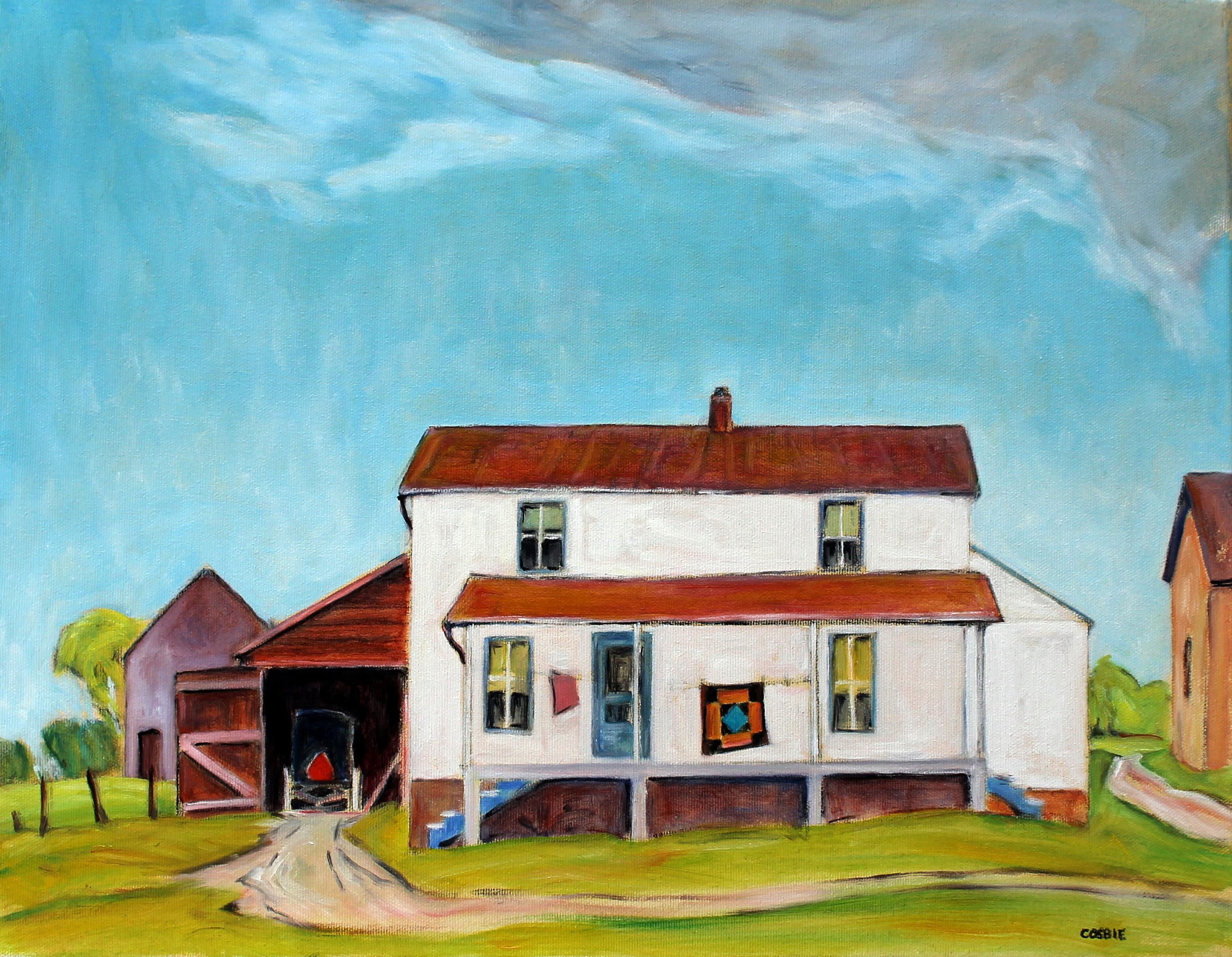 Doug Cosbie Interior Painting - Amish Farmhouse, Oil Painting