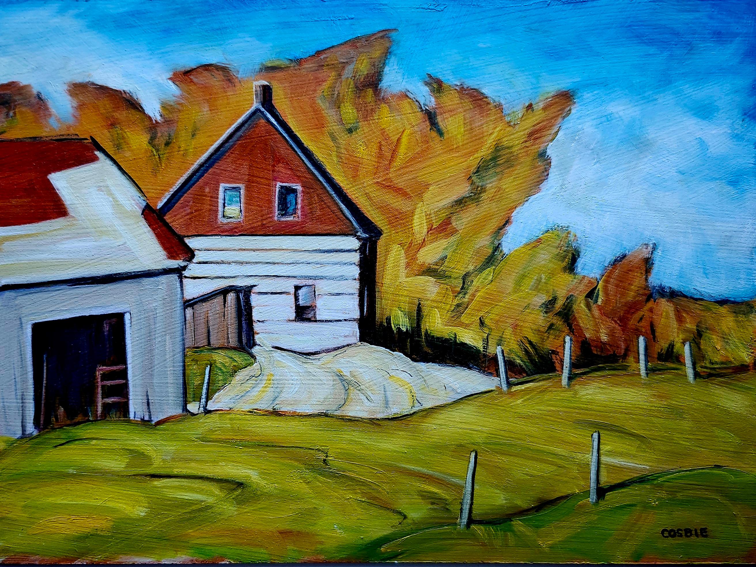 Blue Ridge Mountains Fall Colors, Oil Painting - Art by Doug Cosbie