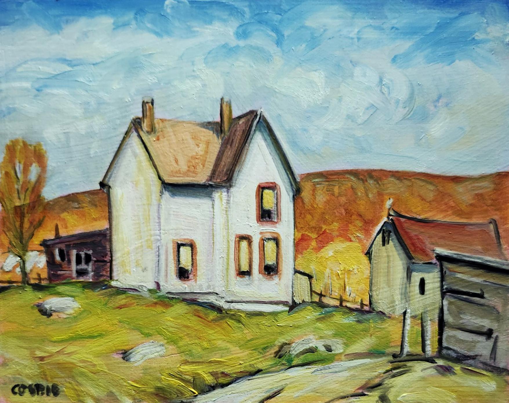 Doug Cosbie Interior Painting – Laundry Day, West Virginia Herbst, Ölgemälde