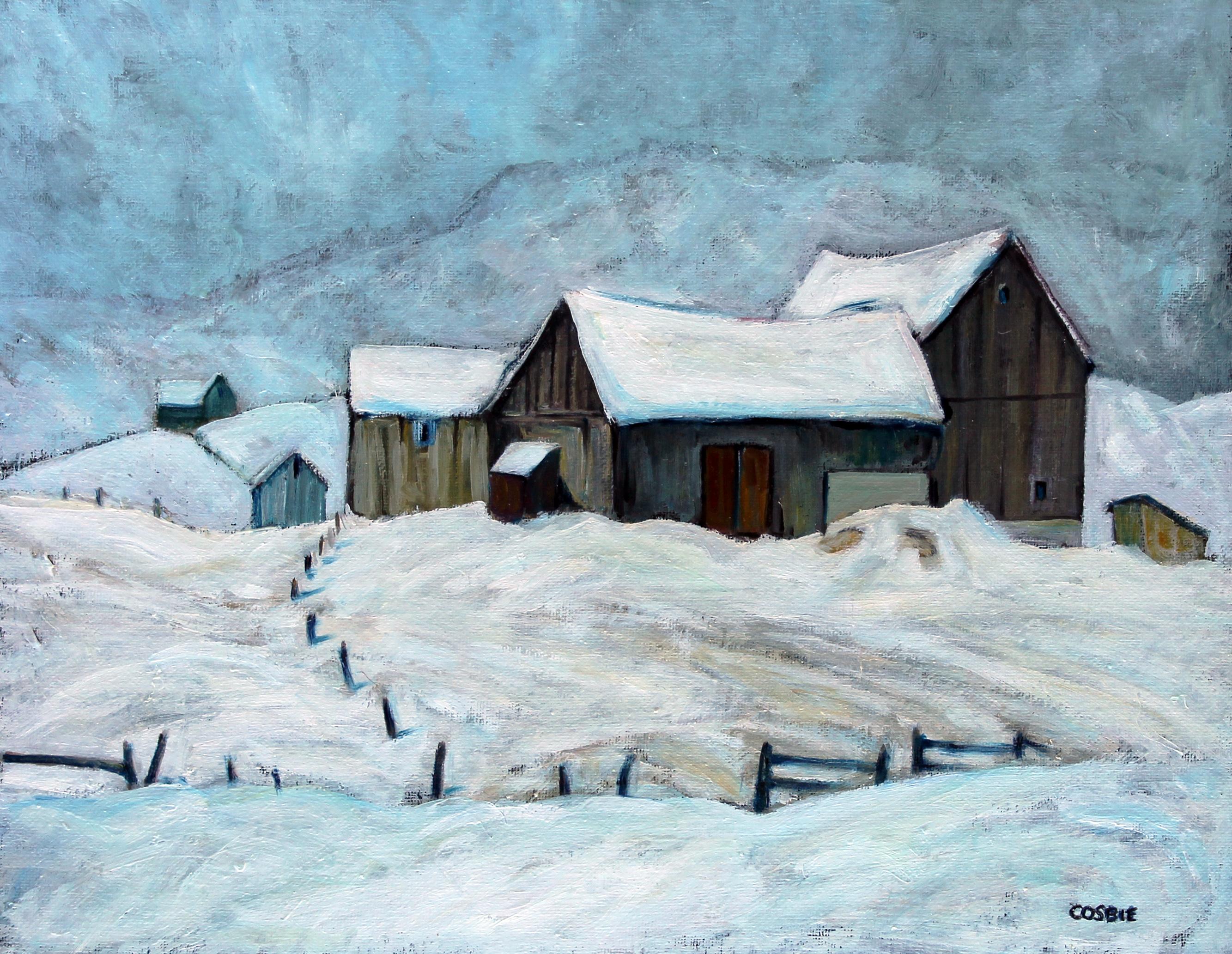 Doug Cosbie Interior Painting - Snow-Bound, Oil Painting