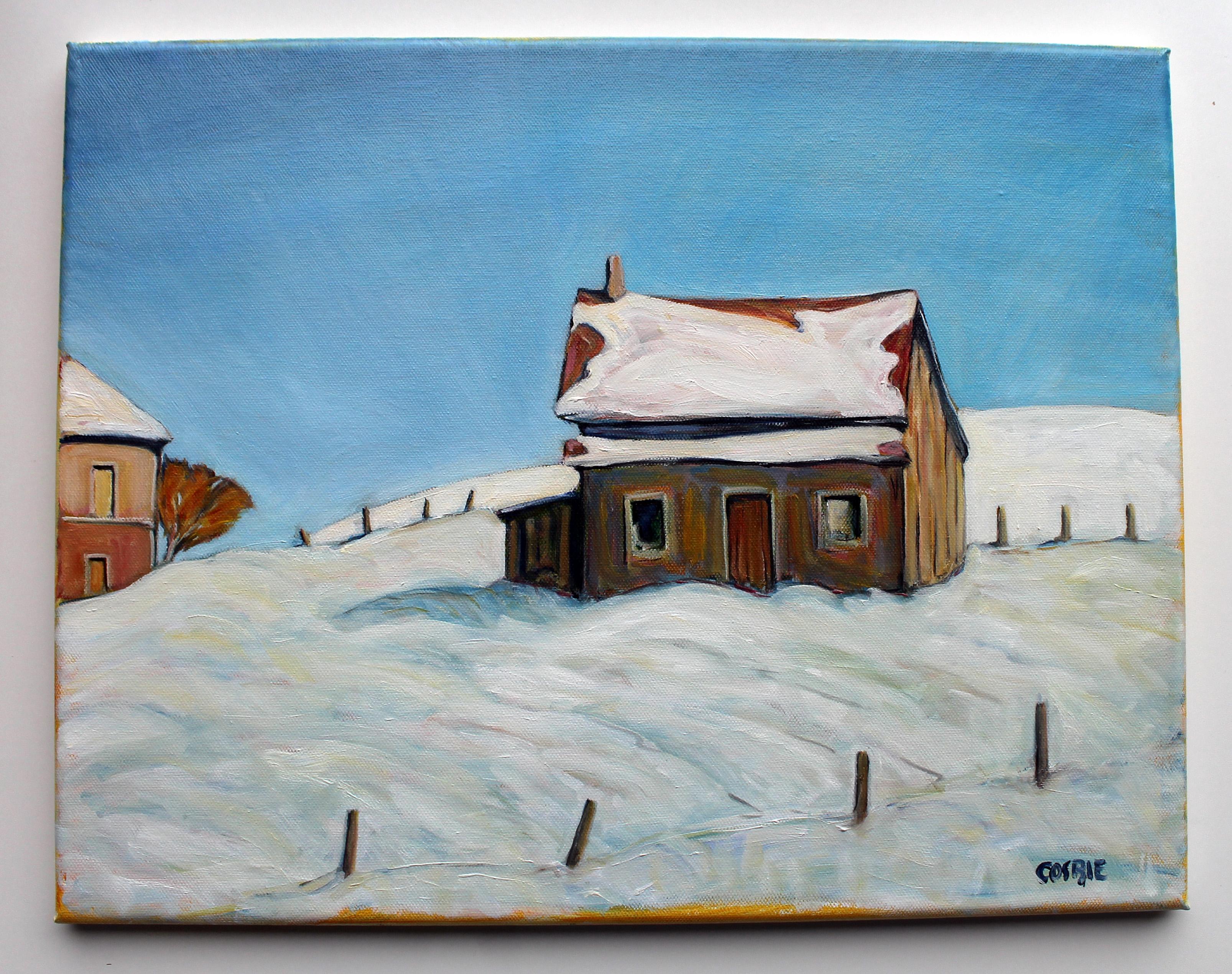 Cinturón de nieve, Condado de San Lorenzo, Nueva York, Pintura al óleo - Painting de Doug Cosbie