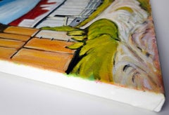 Whitewashed Barn, Oil Painting