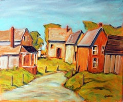 Peinture à l'huile Wright Street, Sterling Ontario