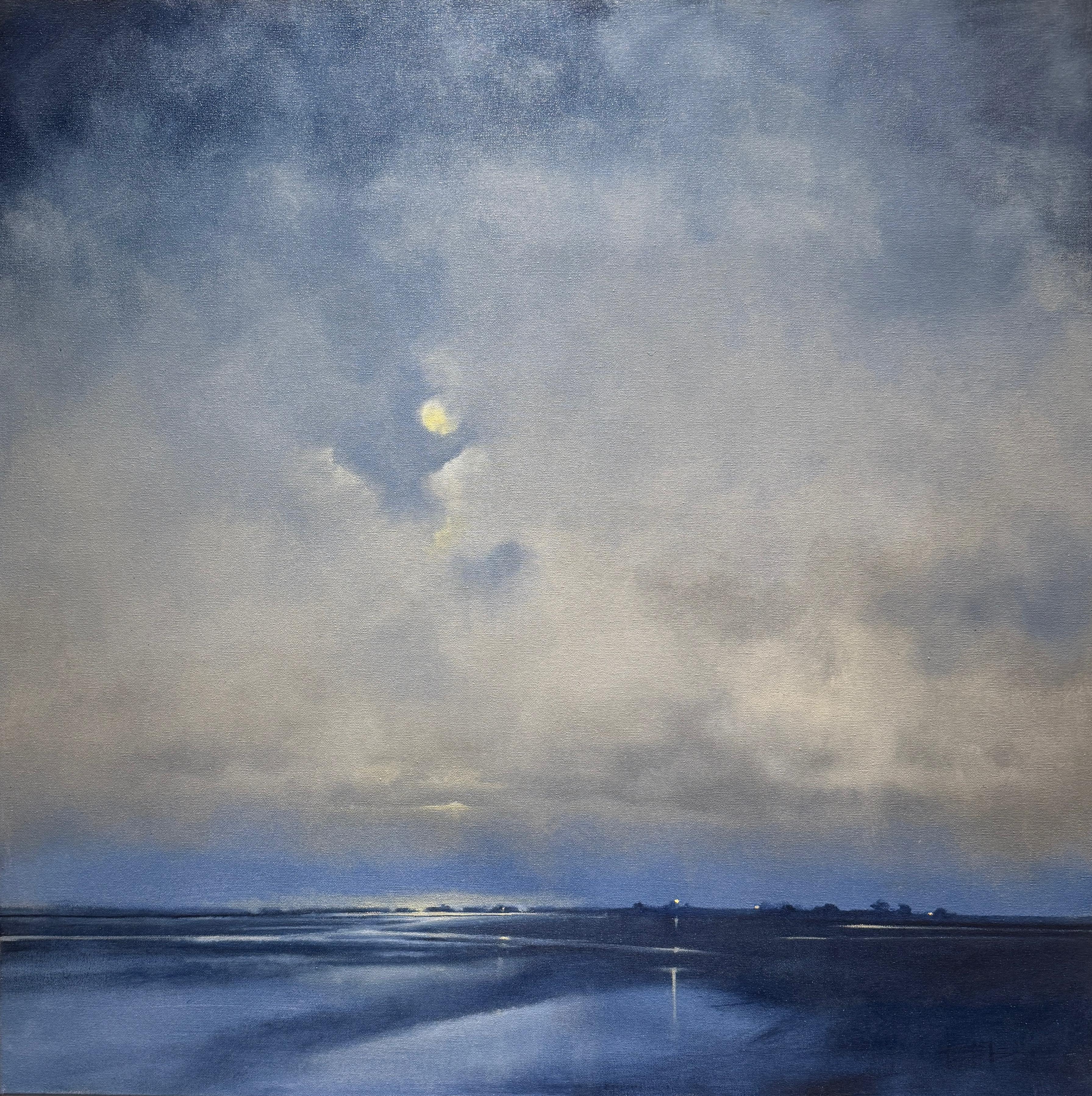 Catching Her Breath by Doug Foltz Oil on Canvas Low Country Landscape Blues