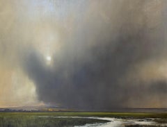 Doug Foltz, großes zeitgenössisches Ölgemälde mit stimmungsvoller Landschaft, „Going Alone“