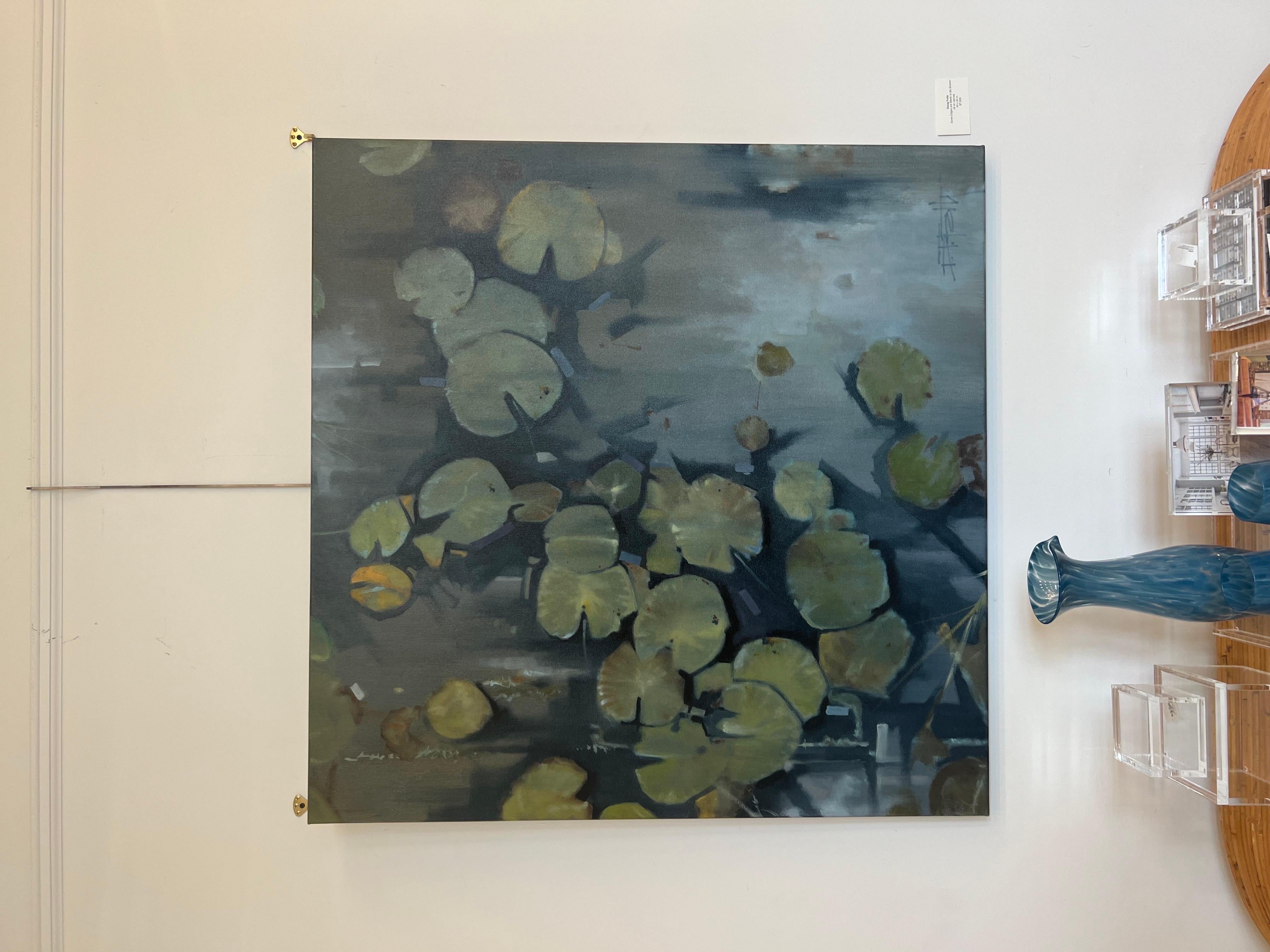 Some Edges Are Meant to Be Broken by Doug Foltz Oil on Canvas Landscape Lily Pad 2