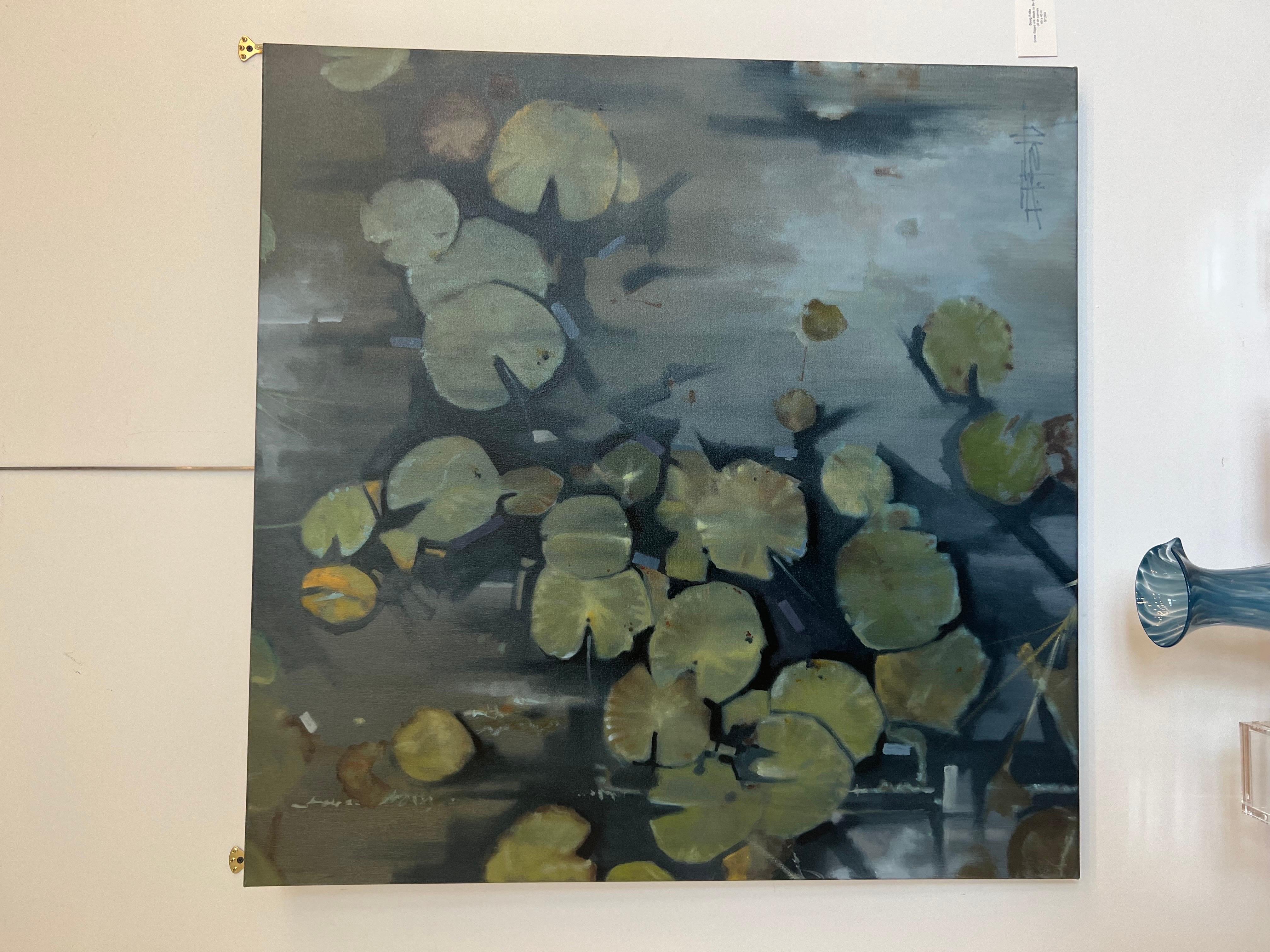Some Edges Are Meant to Be Broken by Doug Foltz Oil on Canvas Landscape Lily Pad 3