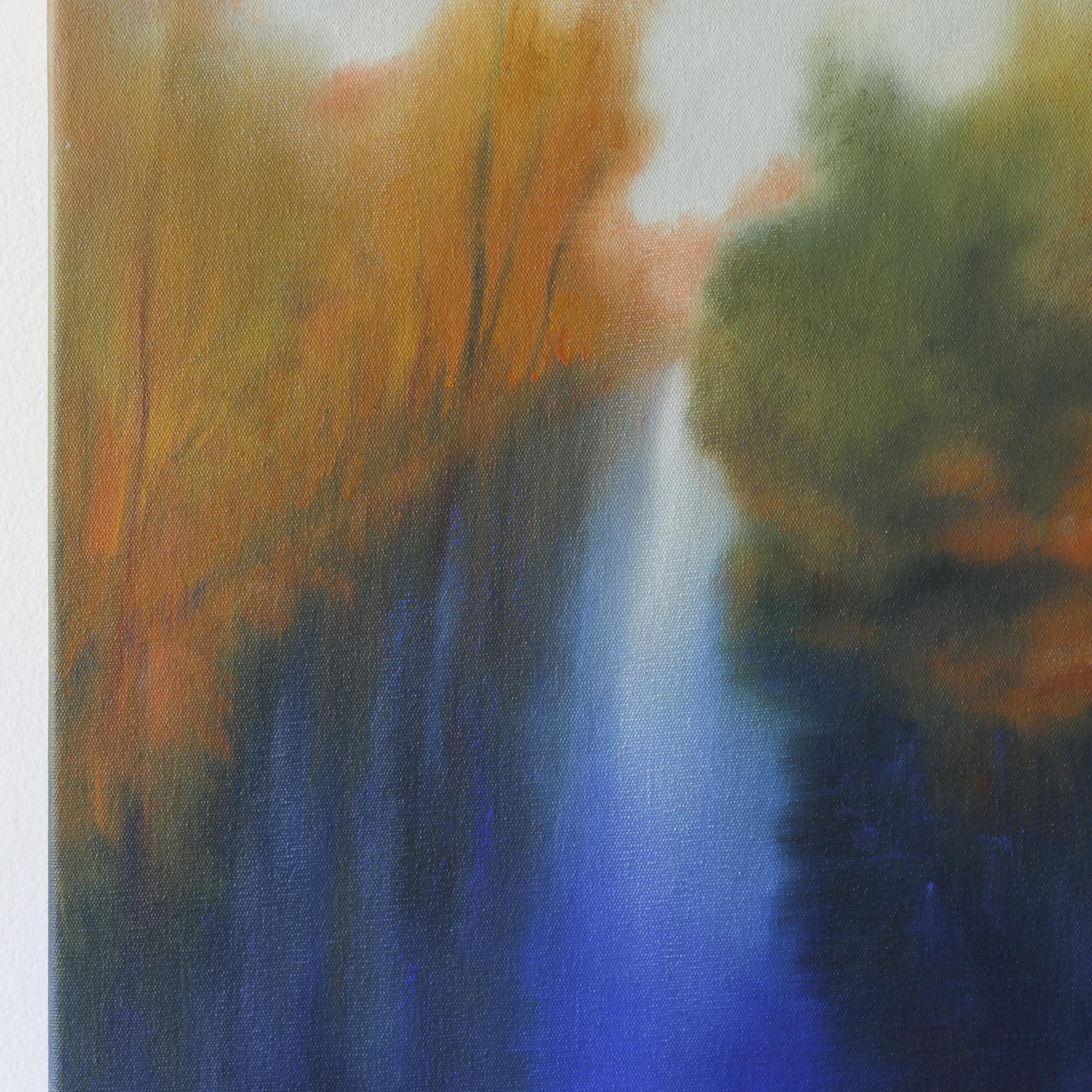 MORMORNING REFLECTIONen (Grau), Landscape Painting, von Doug Freed