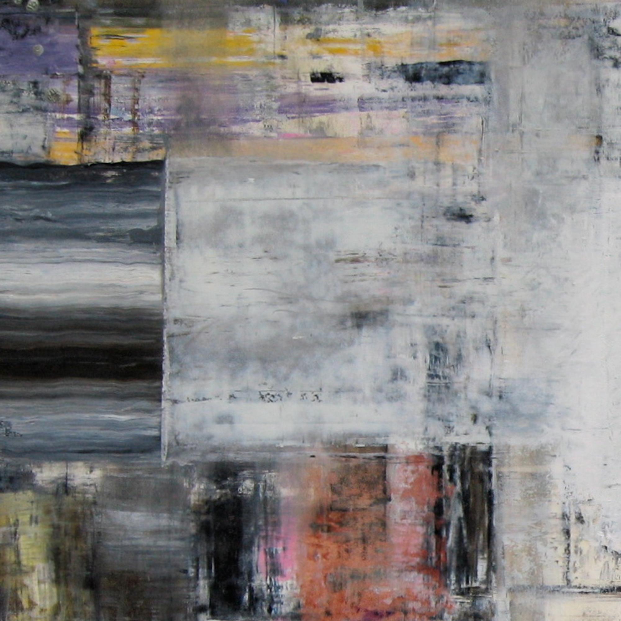 Dream Map - Gray Abstract Painting by Doug Frohman
