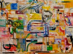 "Symphonie  Peinture à l'huile abstraite  