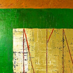 'Sync' Abstract Geometric Painting