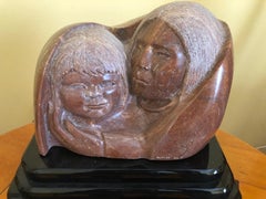 Doug Hyde "Stopping the Tears" Sculpture mère et enfant