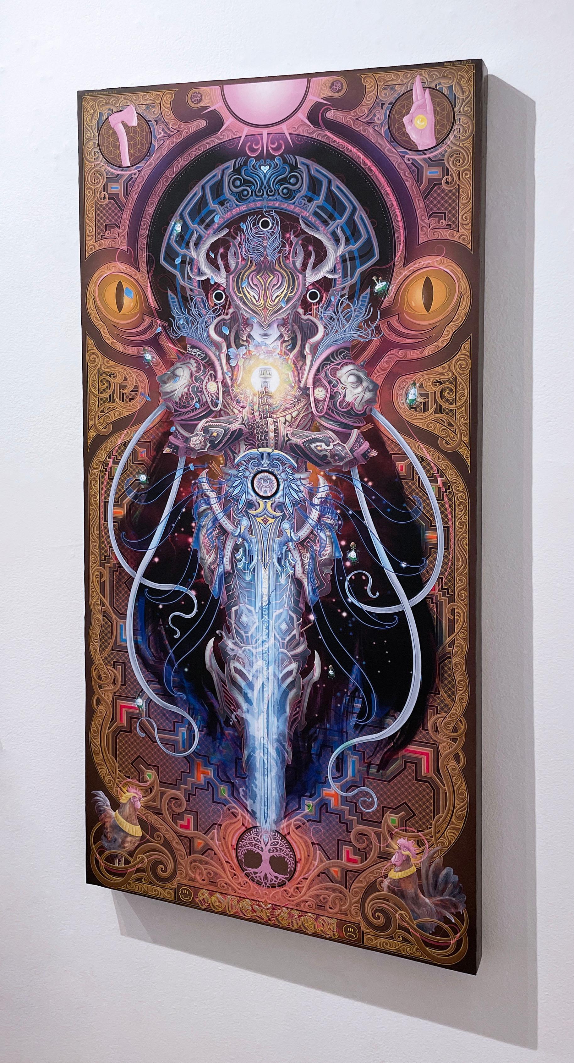 Sovereign Sword (2022) by Doug Nox (Harlequinade), psychedelic, cosmic, giclée For Sale 1