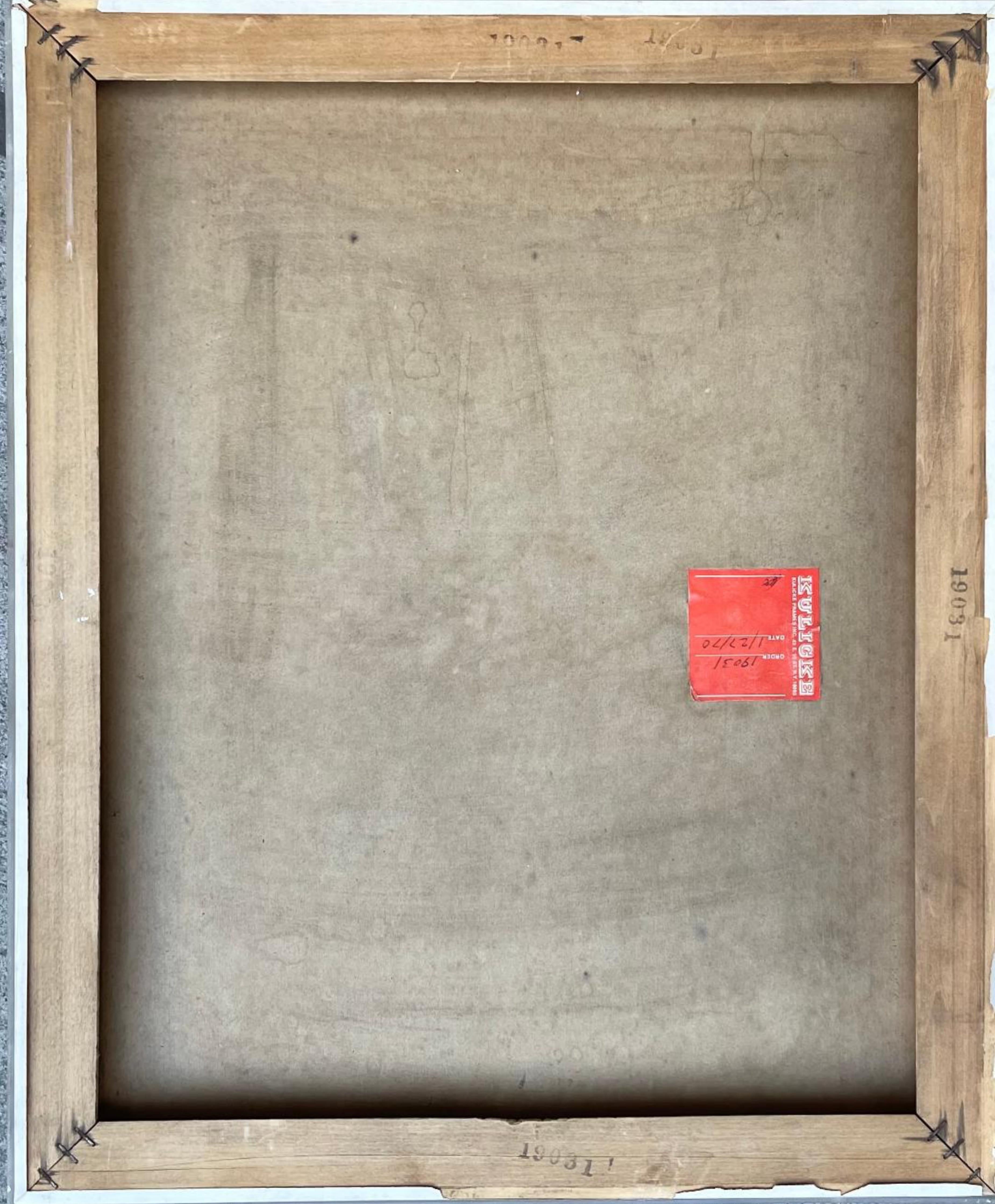 Doug Ohlson 1960s Op Art Silkscreen Signed/N Geometric Abstraction Op Art Framed For Sale 2