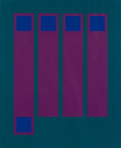 Vintage Doug Ohlson 1960s Op Art Silkscreen Signed/N Geometric Abstraction Op Art Framed
