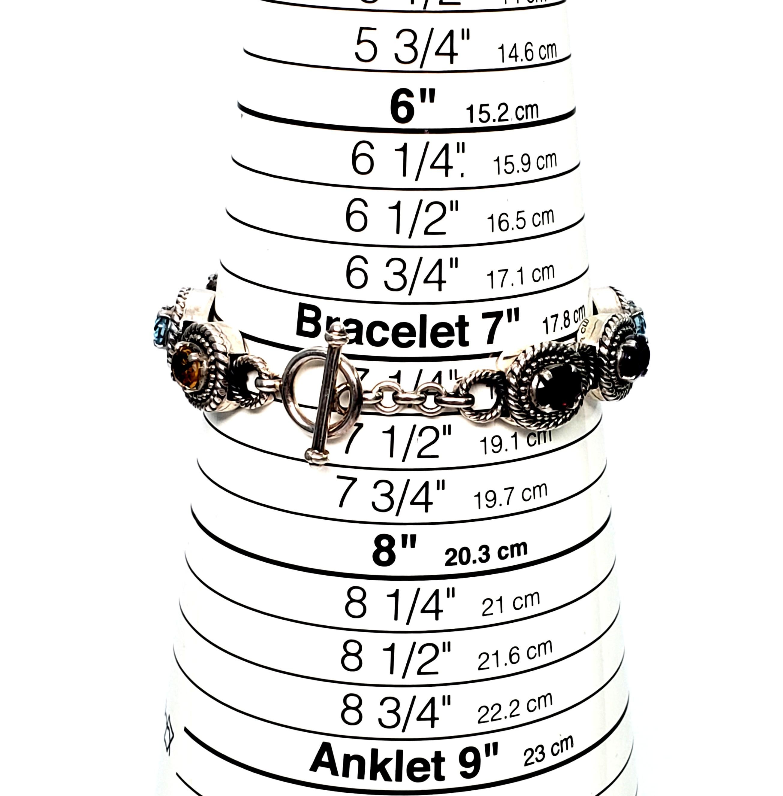 Doug Paulus dP India Sterling Silver Multi-Gemstone Bracelet 3