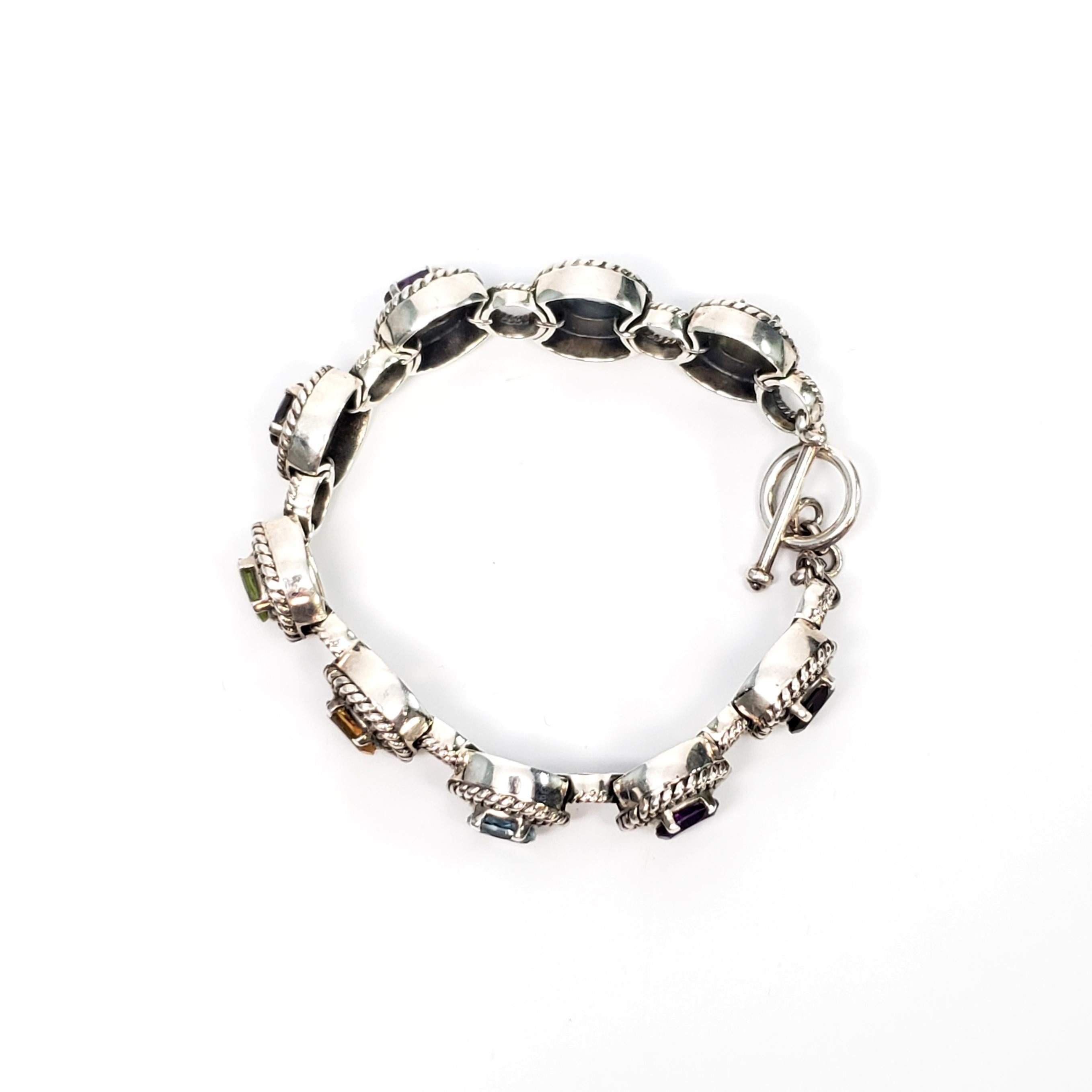 Women's Doug Paulus dP India Sterling Silver Multi-Gemstone Bracelet