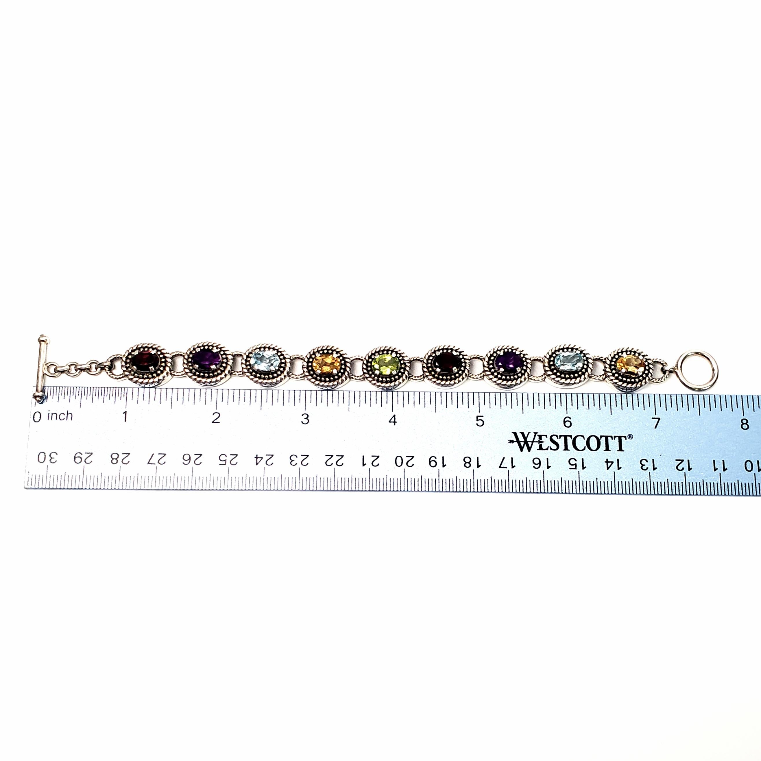 Doug Paulus dP India Sterling Silver Multi-Gemstone Bracelet 2