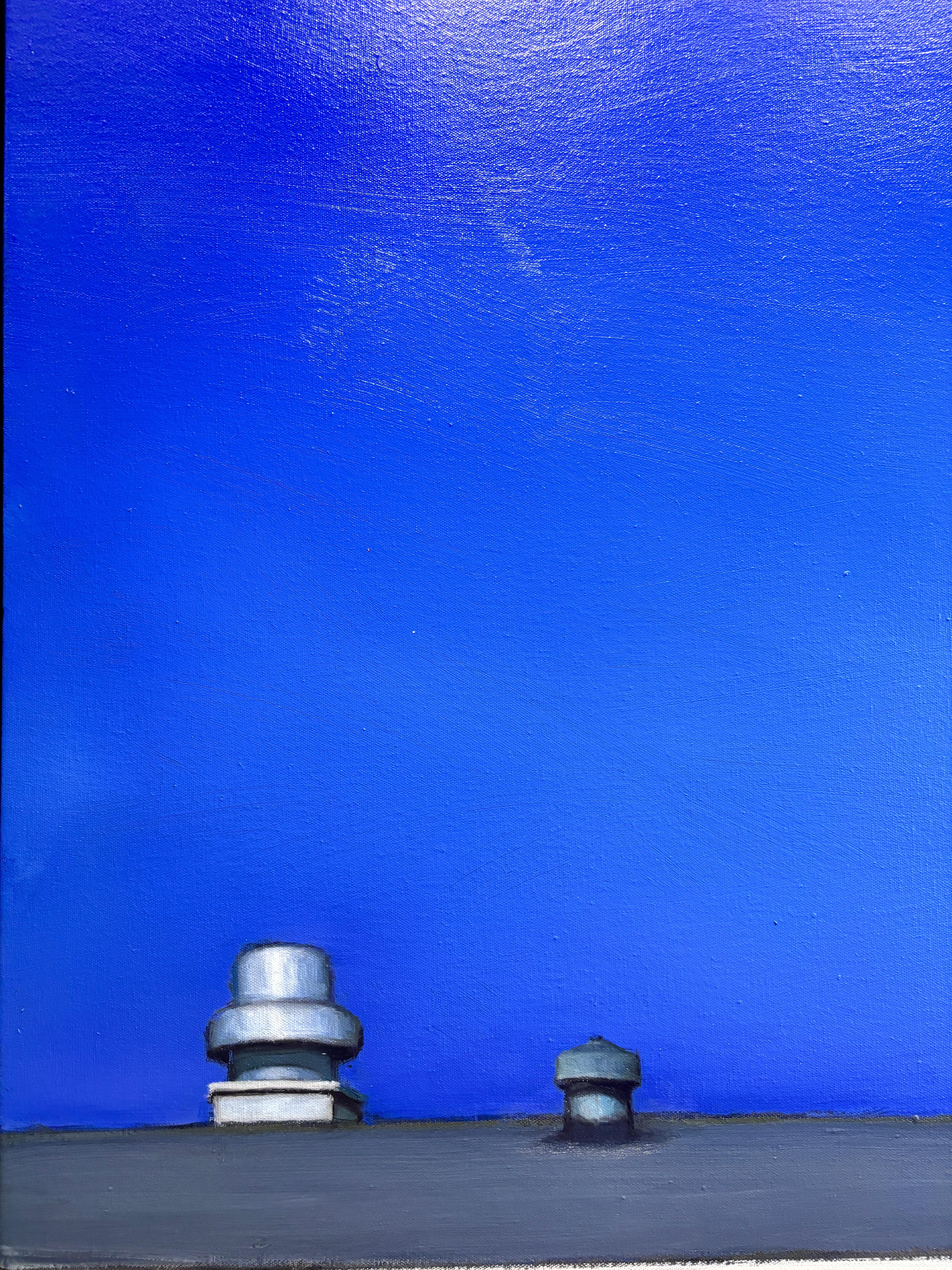 “Port Jeff Bowl” Oil painting, retro bowling alley, architecture Americana For Sale 3