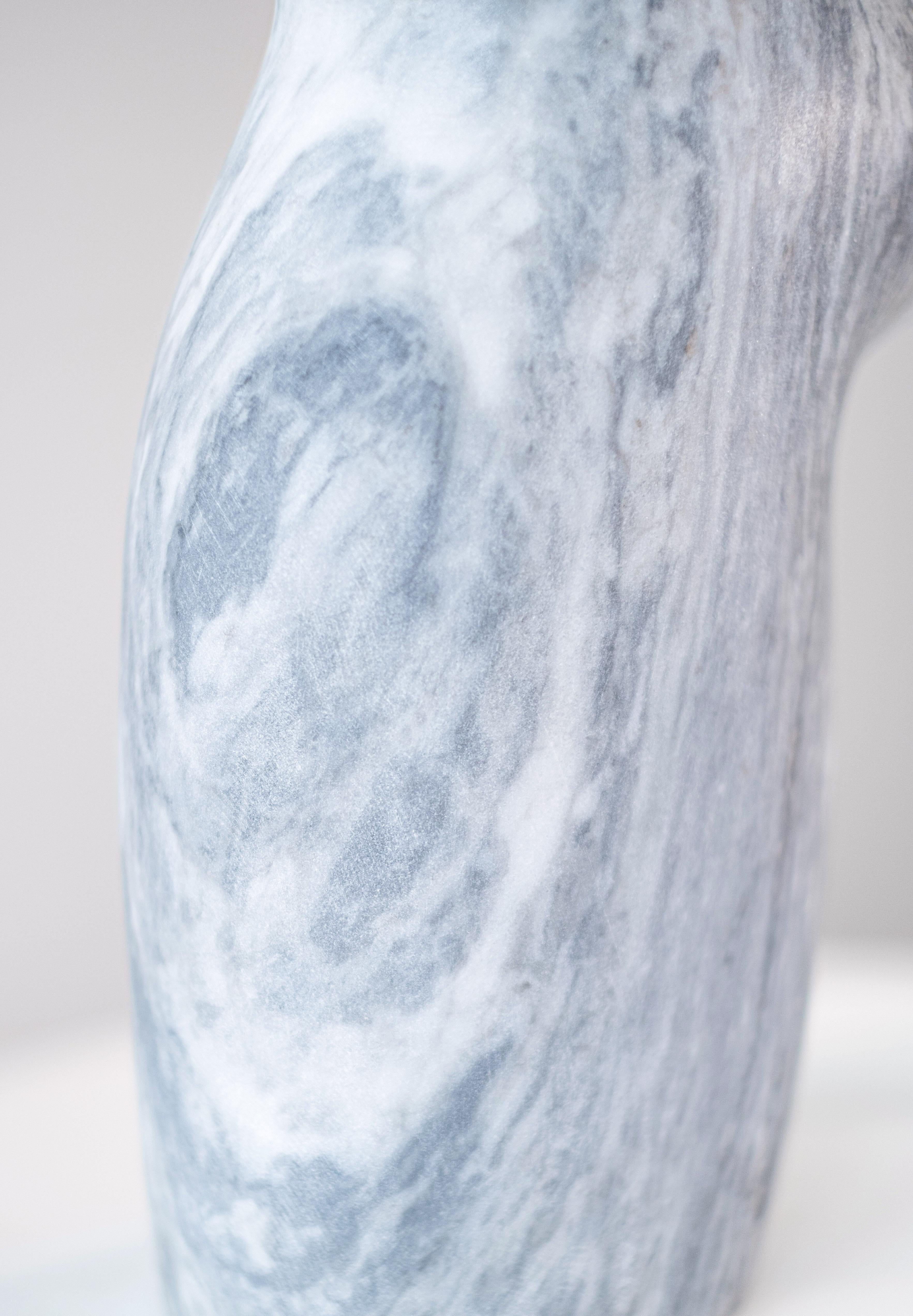 A Conversation - white, grey, abstract, contemporary, marble sculpture For Sale 5