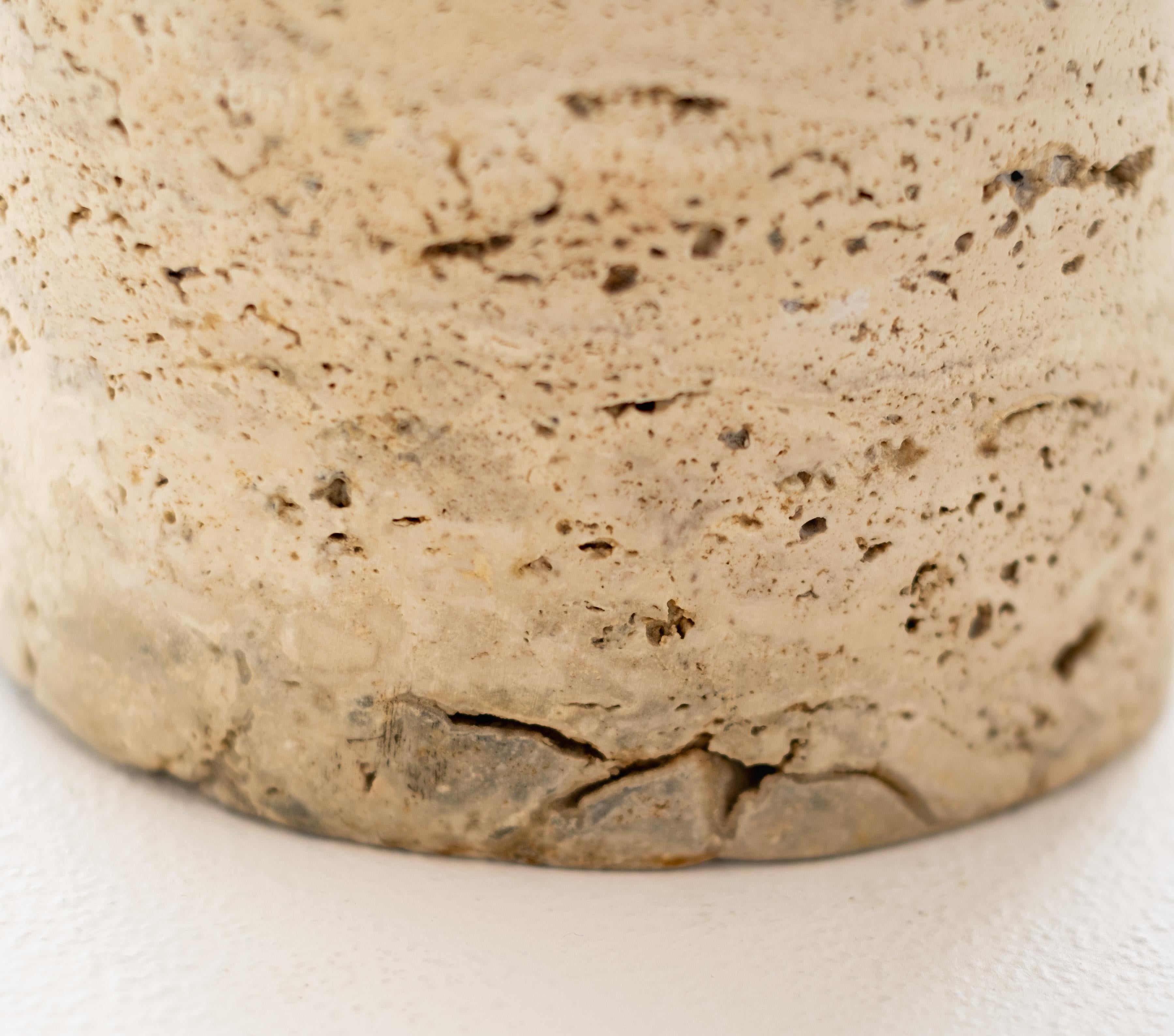 Anemone Tower - abstract, contemporary, travertine stone, limestone, sculpture For Sale 6