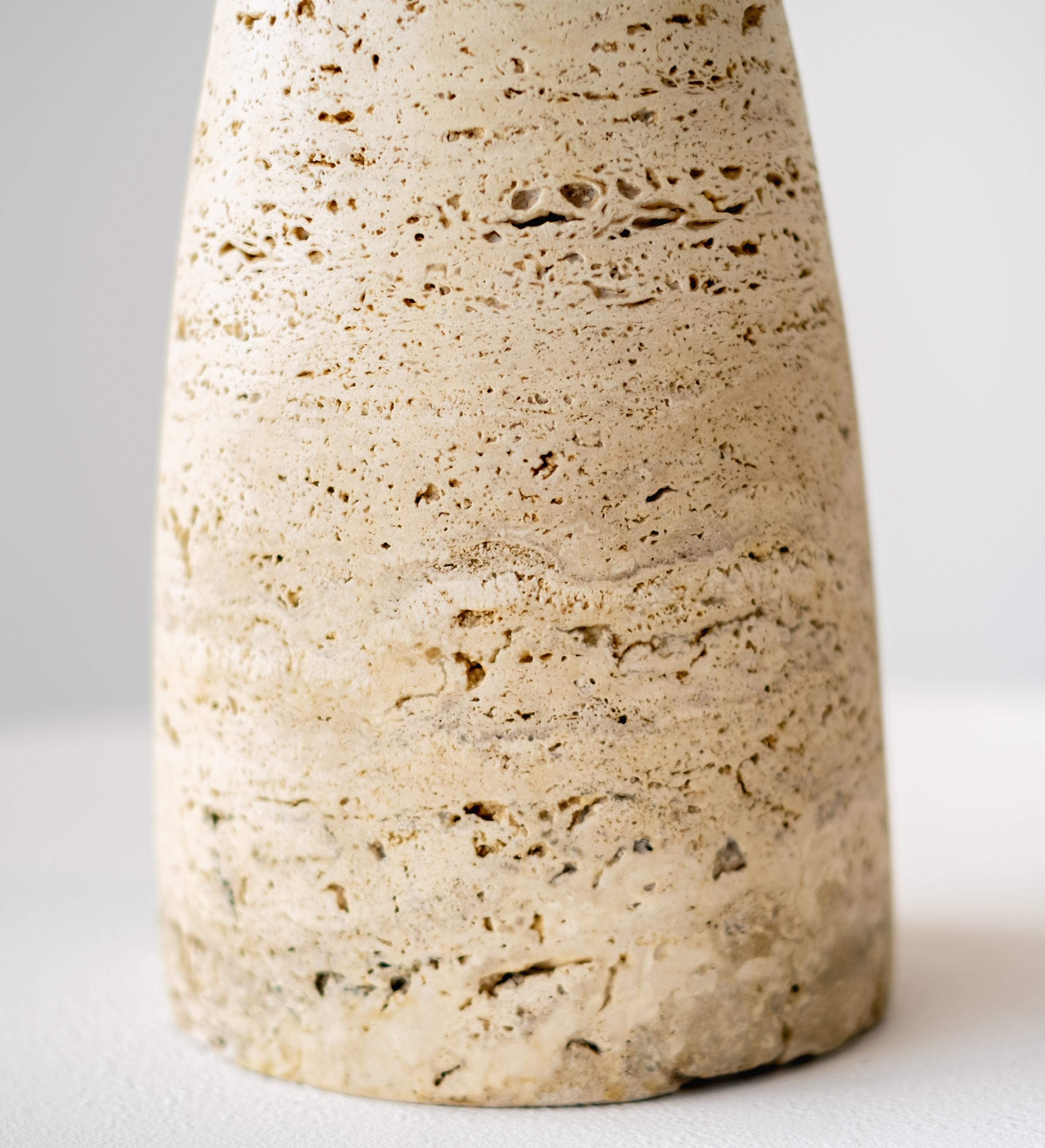 Anemone Tower - abstract, contemporary, travertine stone, limestone, sculpture For Sale 3