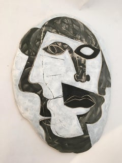 Doug Rochelle La Mano Pottery Cubist Mask