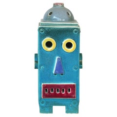 Doug Spalding Studio Pottery Robot Night Light Sculpture