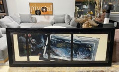 Doug Young Hawaiian Artist Signed Quadriptych Painting Road To Sea, South Kona