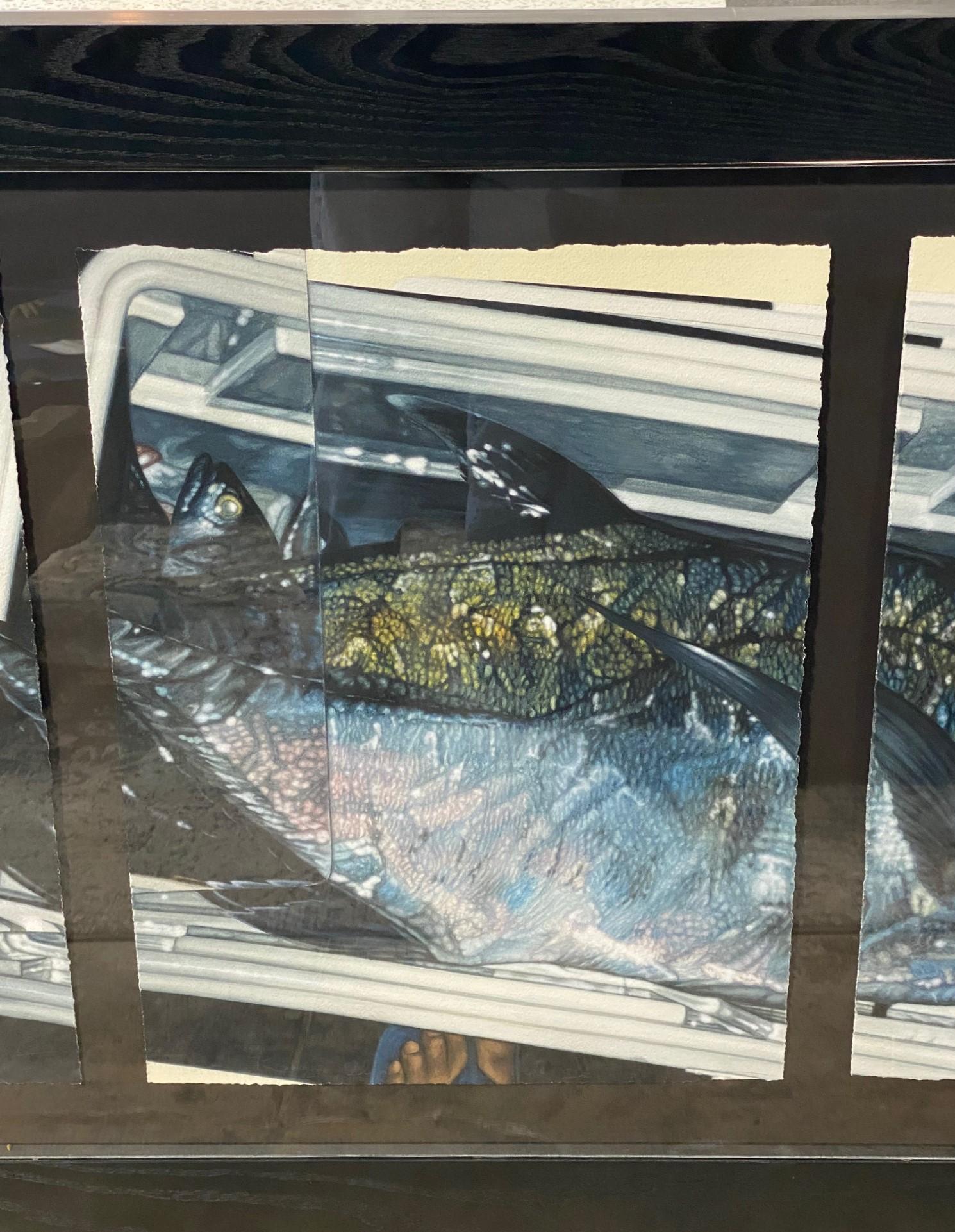 Doug Young Hawaiian Artist Signed Quadriptych Painting Road To Sea, South Kona In Good Condition For Sale In Studio City, CA