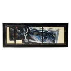 Doug Young Hawaiian Artist Signed Quadriptych Painting Road To Sea, South Kona