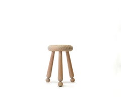 Tabouret Doughnut - Tabouret traditionnel en bois massif fabriqué à la main en I Douglas