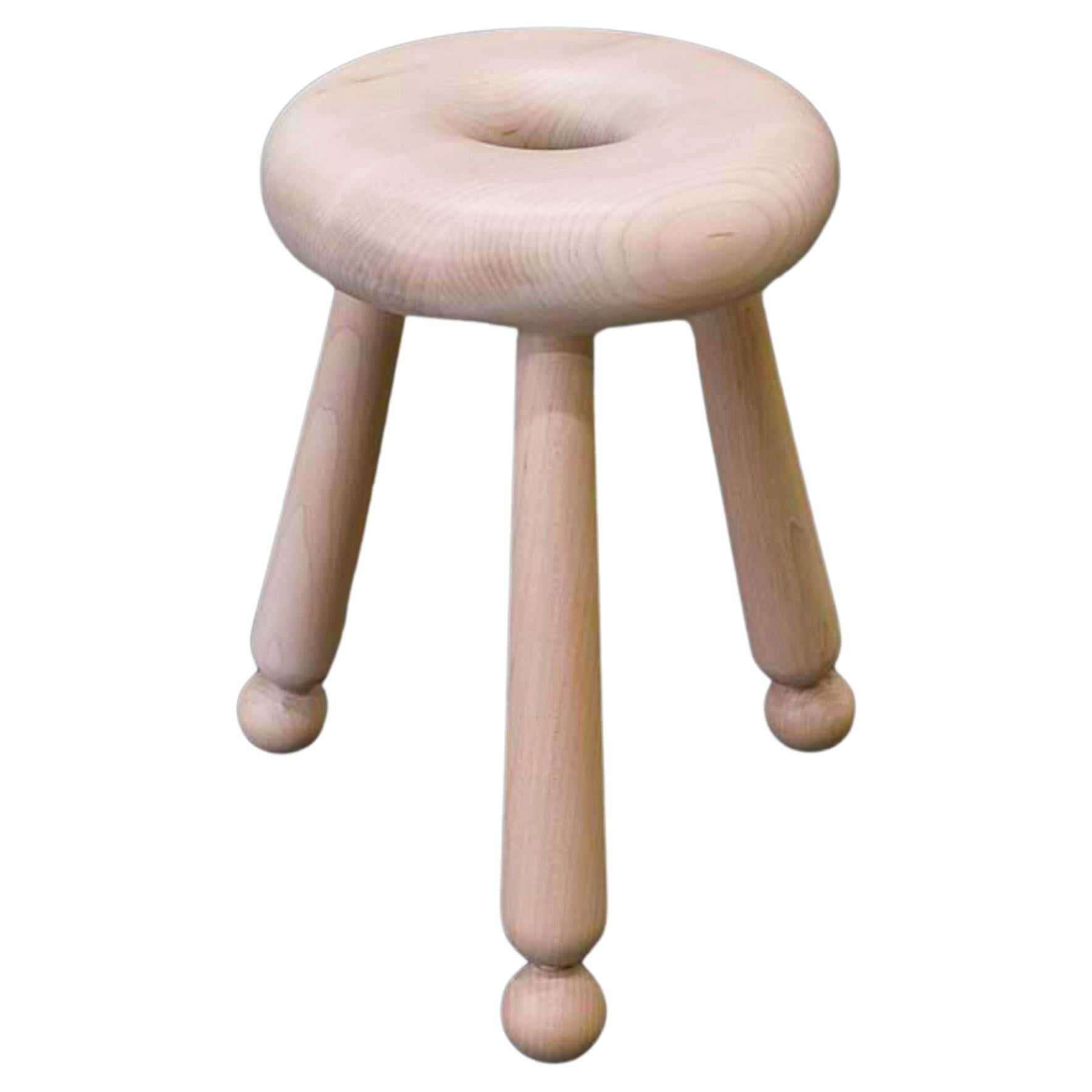 Doughnut Stool – Traditional Handcrafted Solid Wood Stool in Maple