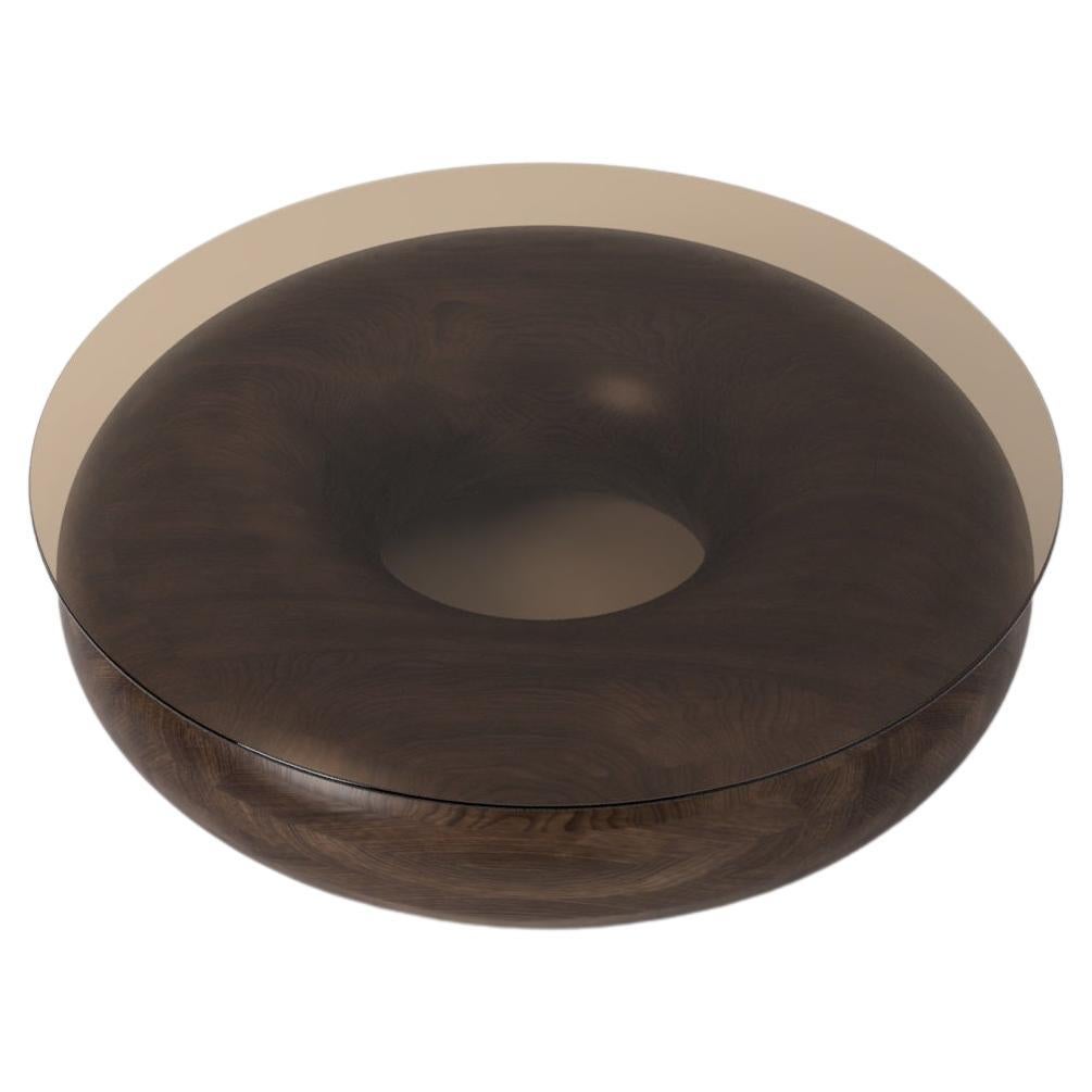 Doughnut Walnut Solid Wood Side Table by Johan Wilén
