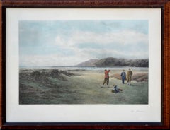 Vintage "The Drive" - Figurative Golfing Landscape