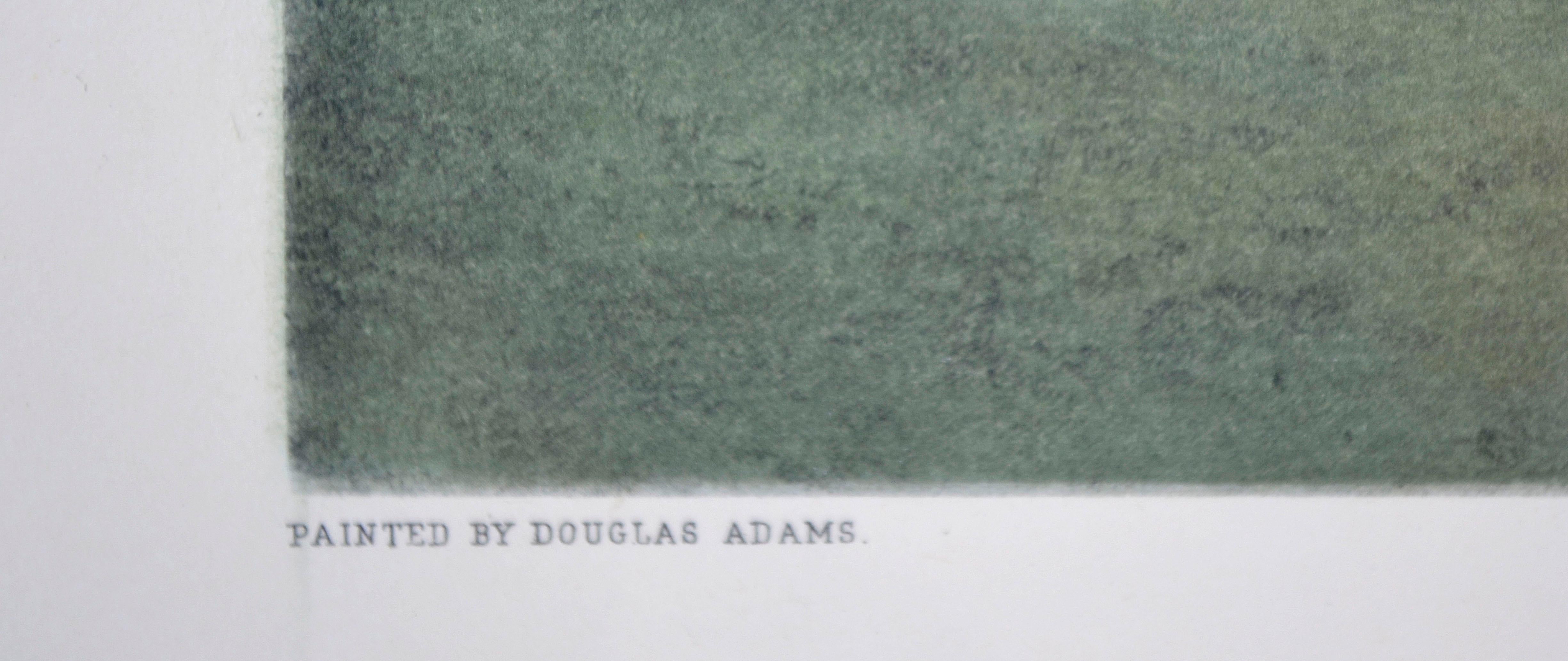« The Putting Green » - Paysage figuratif - Gris Figurative Print par Douglas Adams