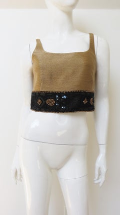 Douglas Anderson New Color Block Crop Top 1990s