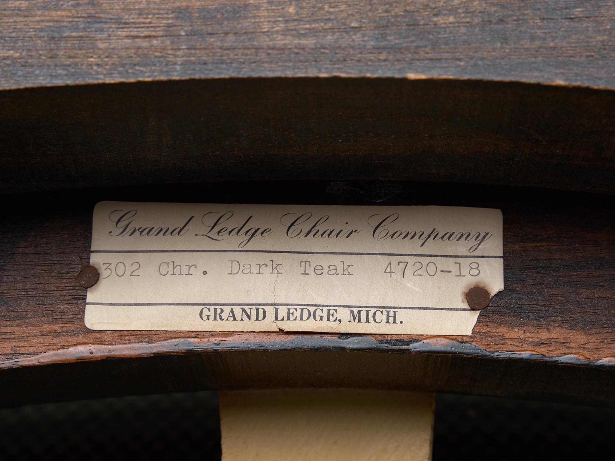Douglas Brown for Grand Ledge Chair Company Reupholstered Chair in Cane