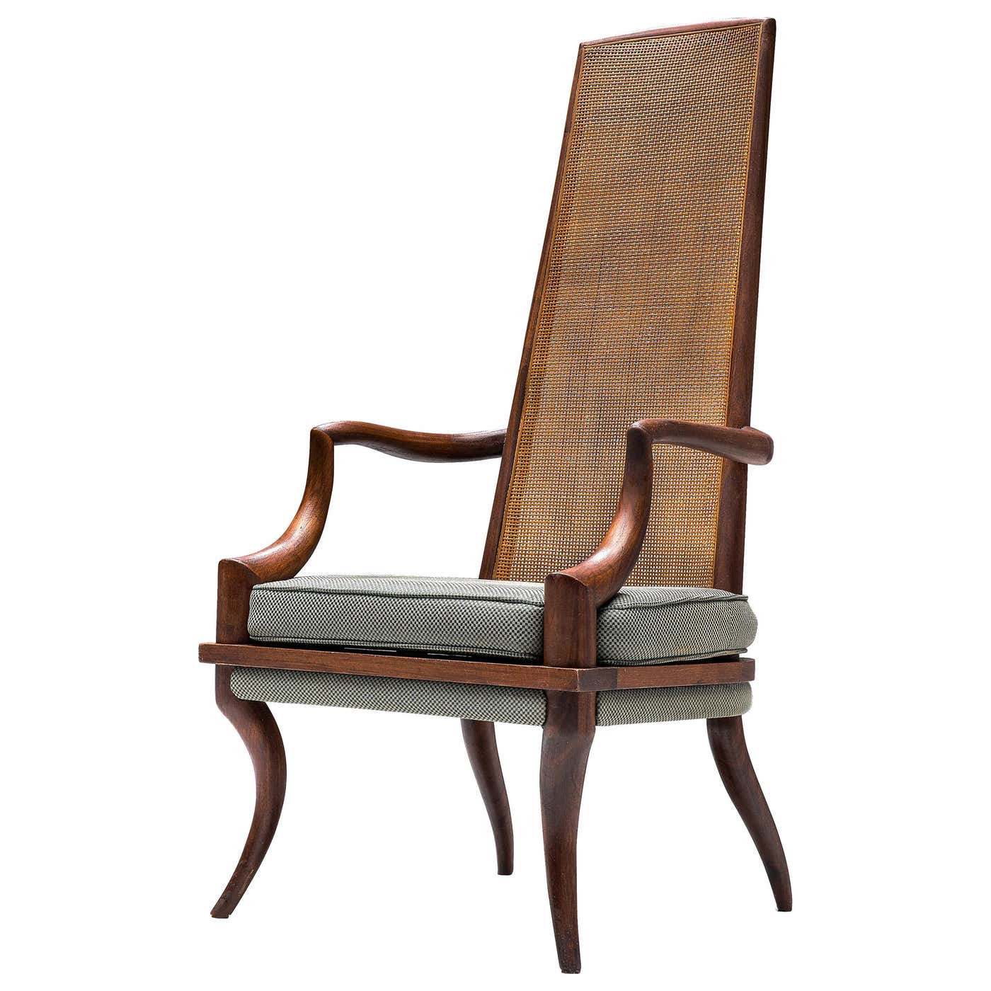Douglas Brown for Grand Ledge Chair Company Reupholstered Chair in Cane