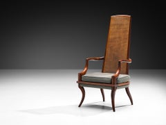 Douglas Brown for Grand Ledge Chair Company Reupholstered Chair in Cane