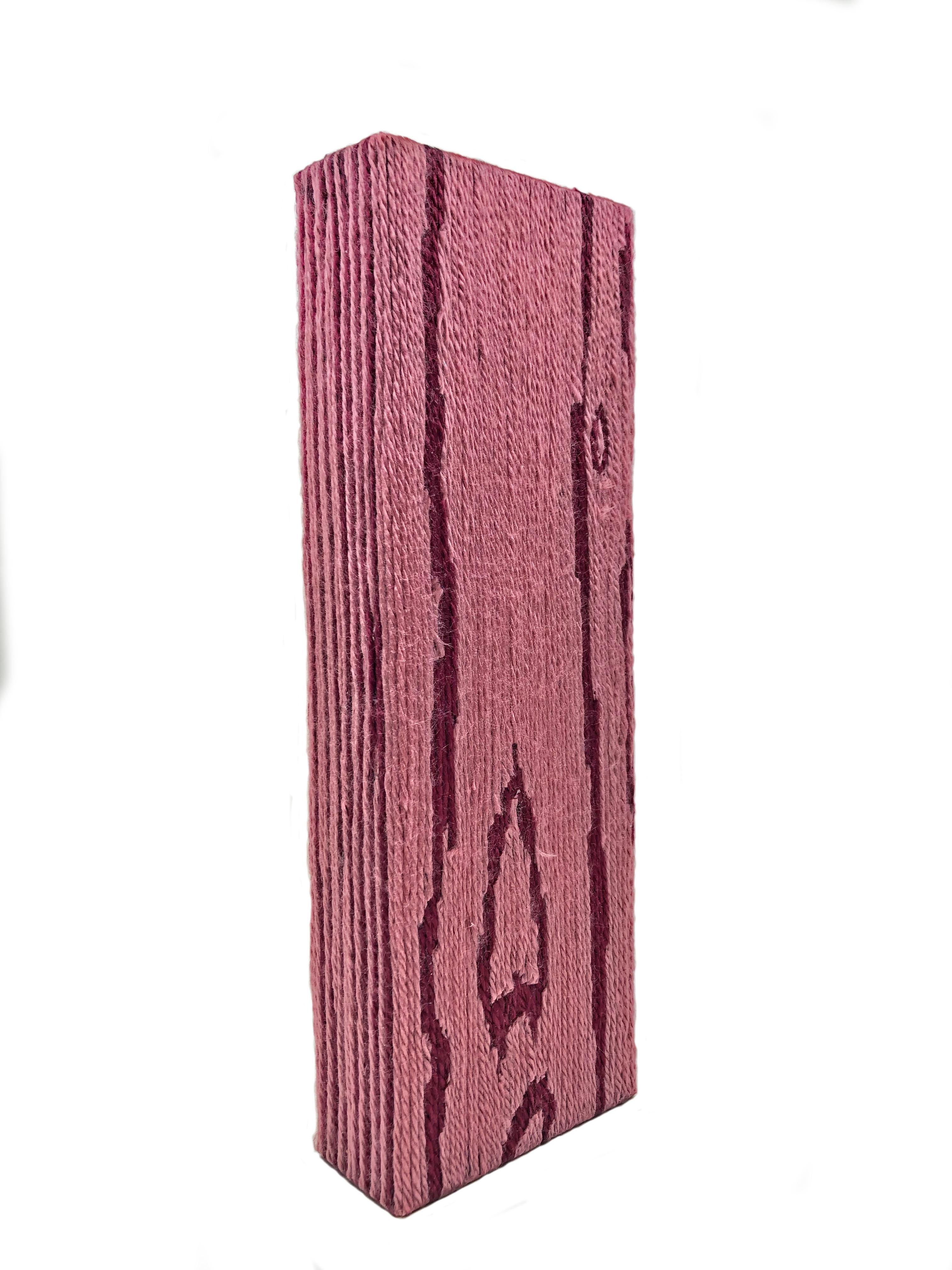 Douglas Dale "Burgundy and Ruby Block Print", Contemporary, Wall