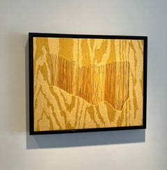 Contemporary, Mixed Media, Wall Sculpture, Yarn Over Wood, Framed, Sculpture