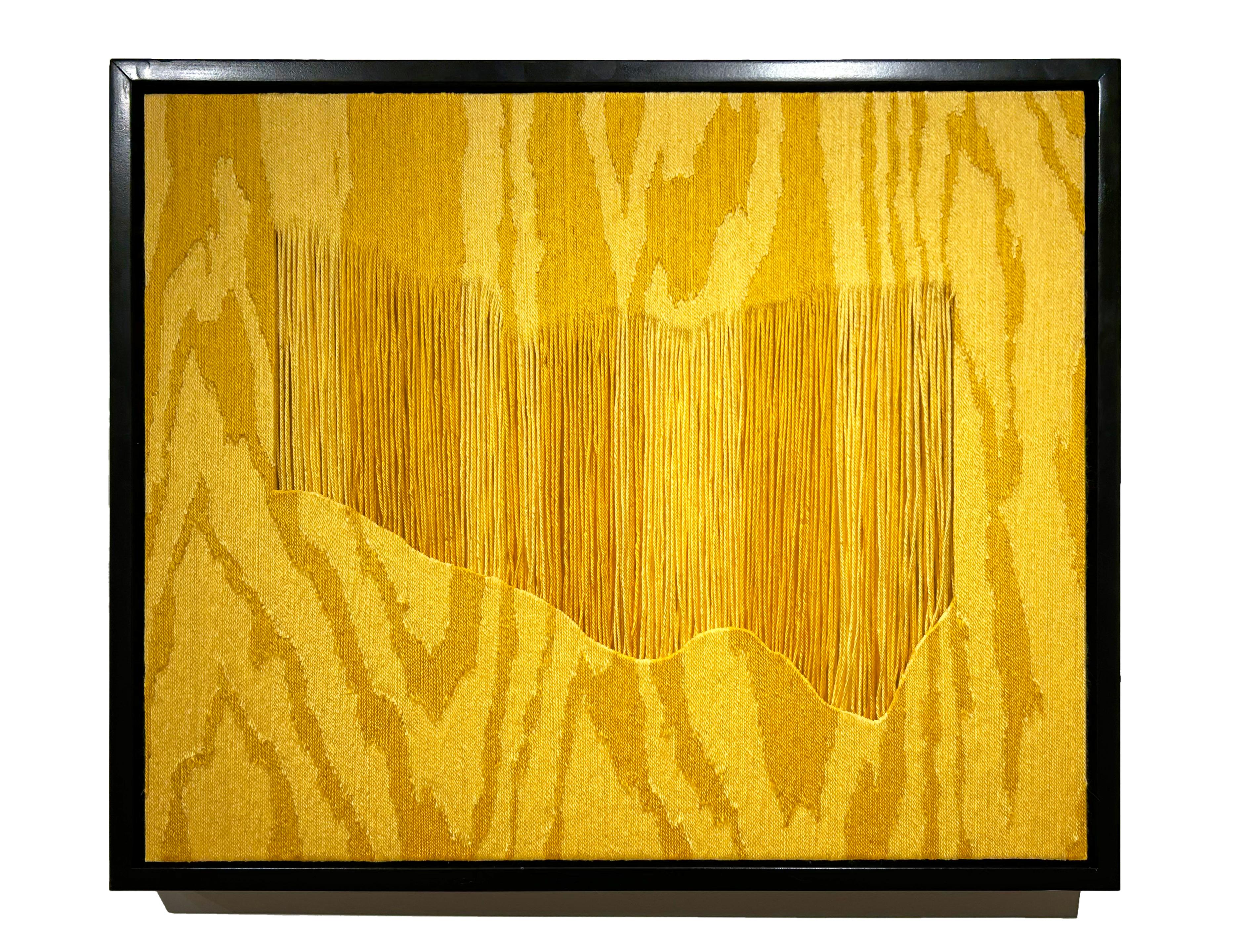 Contemporary, Mixed Media, Wall Sculpture, Yarn Over Wood, Framed, Sculpture