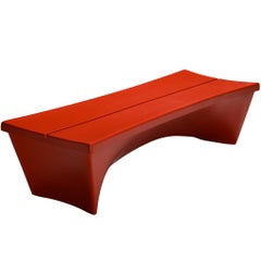 Douglas Deeds for Architectural Red Fiberglass Bench