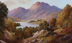 Loch Nevis Scotland - British 60s art landscape oil painting Scottish Highlands