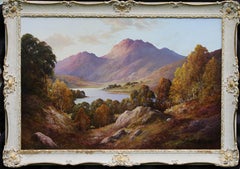 Loch Nevis Scotland - British 60s art landscape oil painting Scottish Highlands
