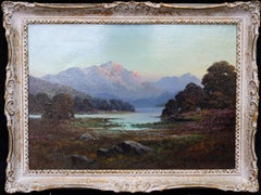 Loch Sunart - British art landscape oil painting sea loch western Scotland
