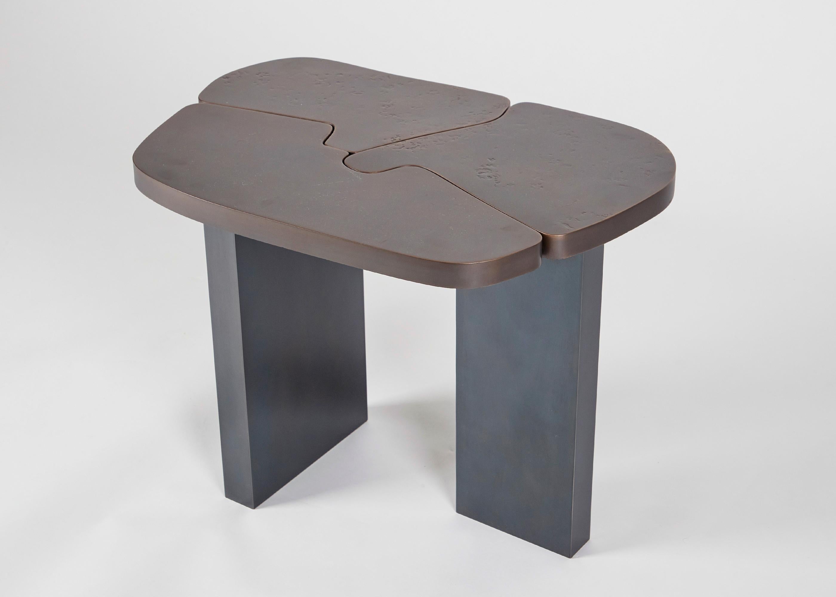 Blackened Douglas Fanning, Abstract Side Table, United States, 2019 For Sale